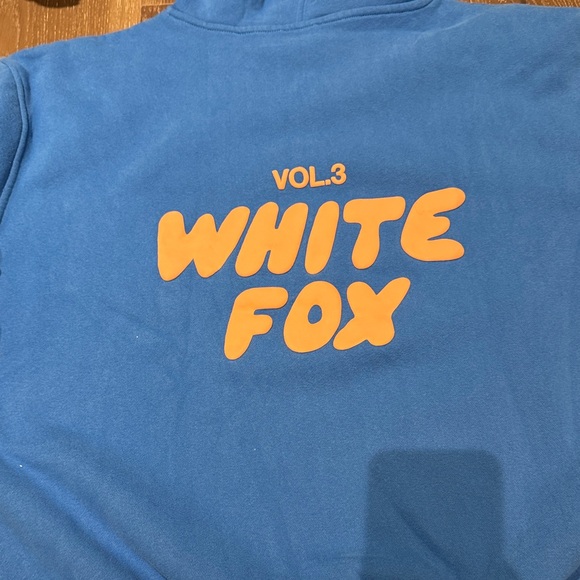 White Fox Blue Hoodie - Picture 3 of 3